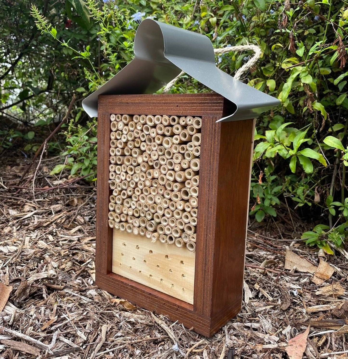 ABeeC Hives Solitary Native Bee Hotel - Stained (Large) Bee Hotel ABeeC Hives