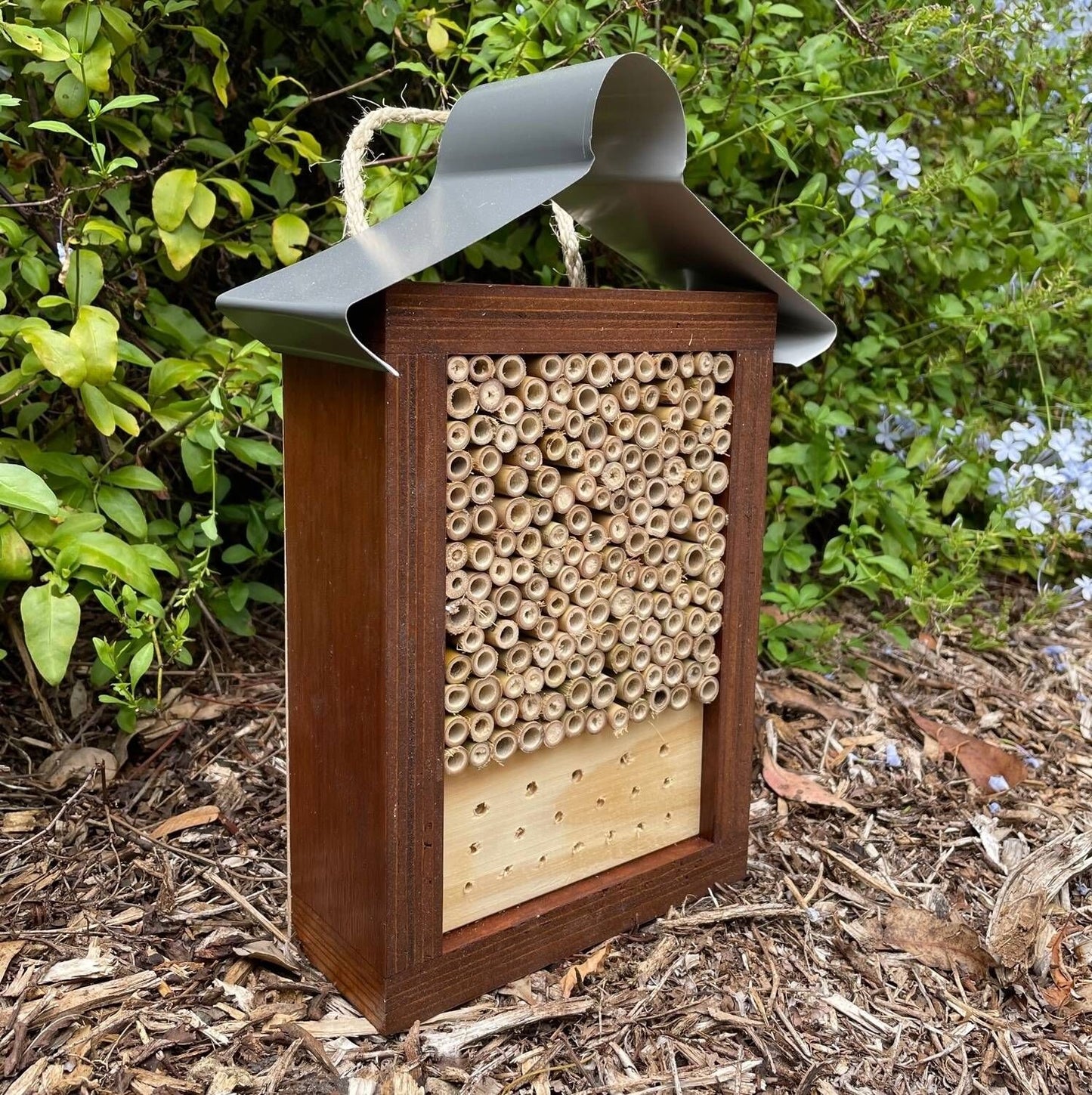 ABeeC Hives Solitary Native Bee Hotel - Stained (Large) Bee Hotel ABeeC Hives
