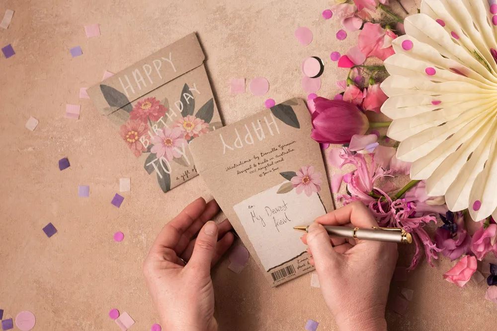 Happy Birthday To You Gift of Seeds - Zinnia Seeds Sow 'n Sow