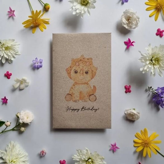 Happy Birthday Triceratops - Wildflower Seeds Seeds Bee Kind Australia