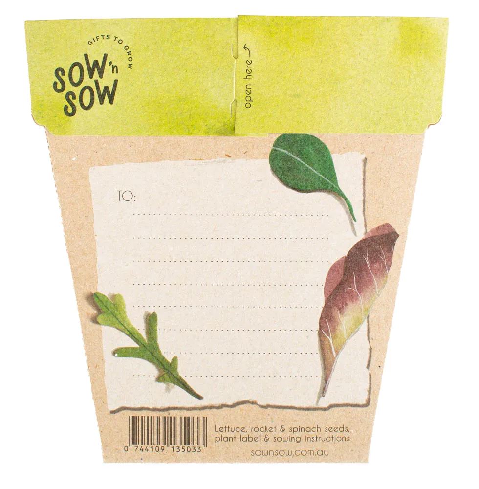 Leafy Greens Gift of Seeds Seeds Sow 'n Sow