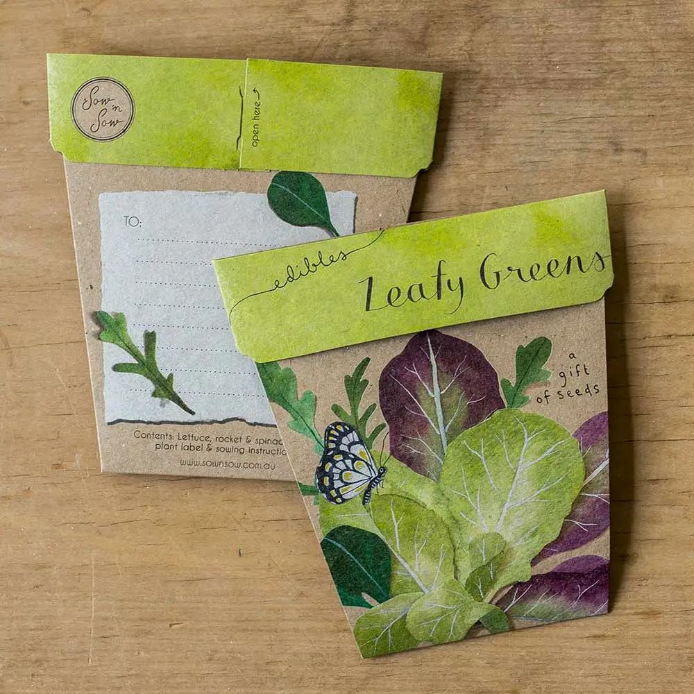 Leafy Greens Gift of Seeds Seeds Sow 'n Sow