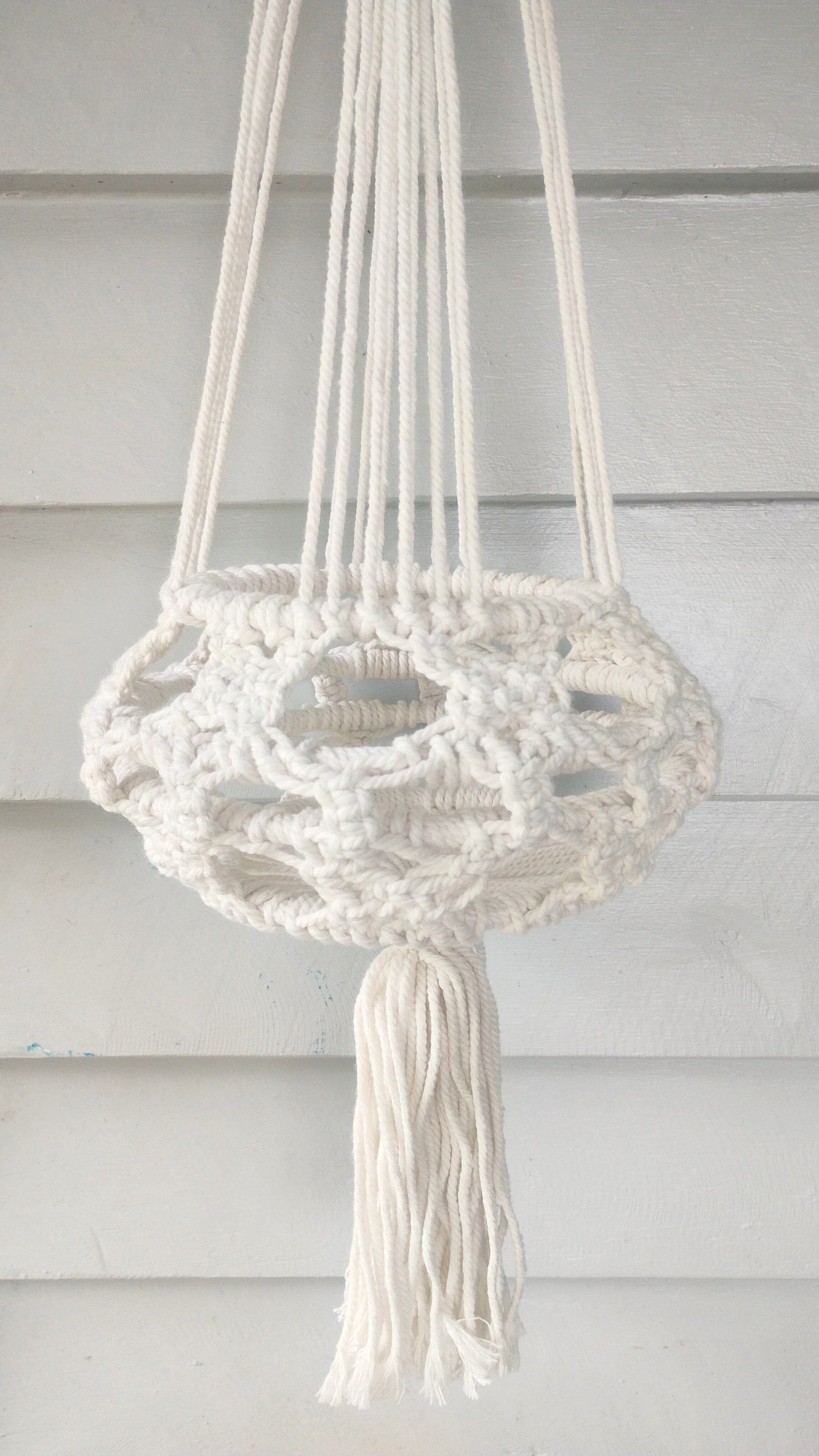 Macrame Plant Hanger - Natural Macrame Hanging Planter Plant Folk