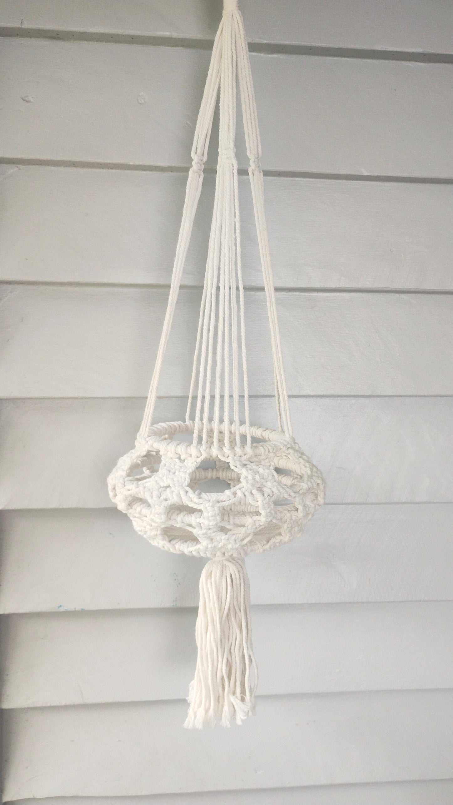 Macrame Plant Hanger - Natural Macrame Hanging Planter Plant Folk