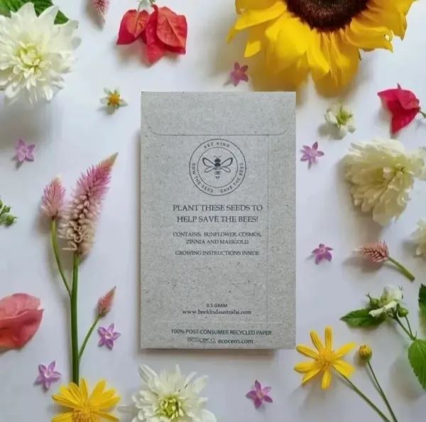 'Merry Christmas and Happy New Year' Christmas Truck - Wildflower Seeds Seeds Bee Kind Australia