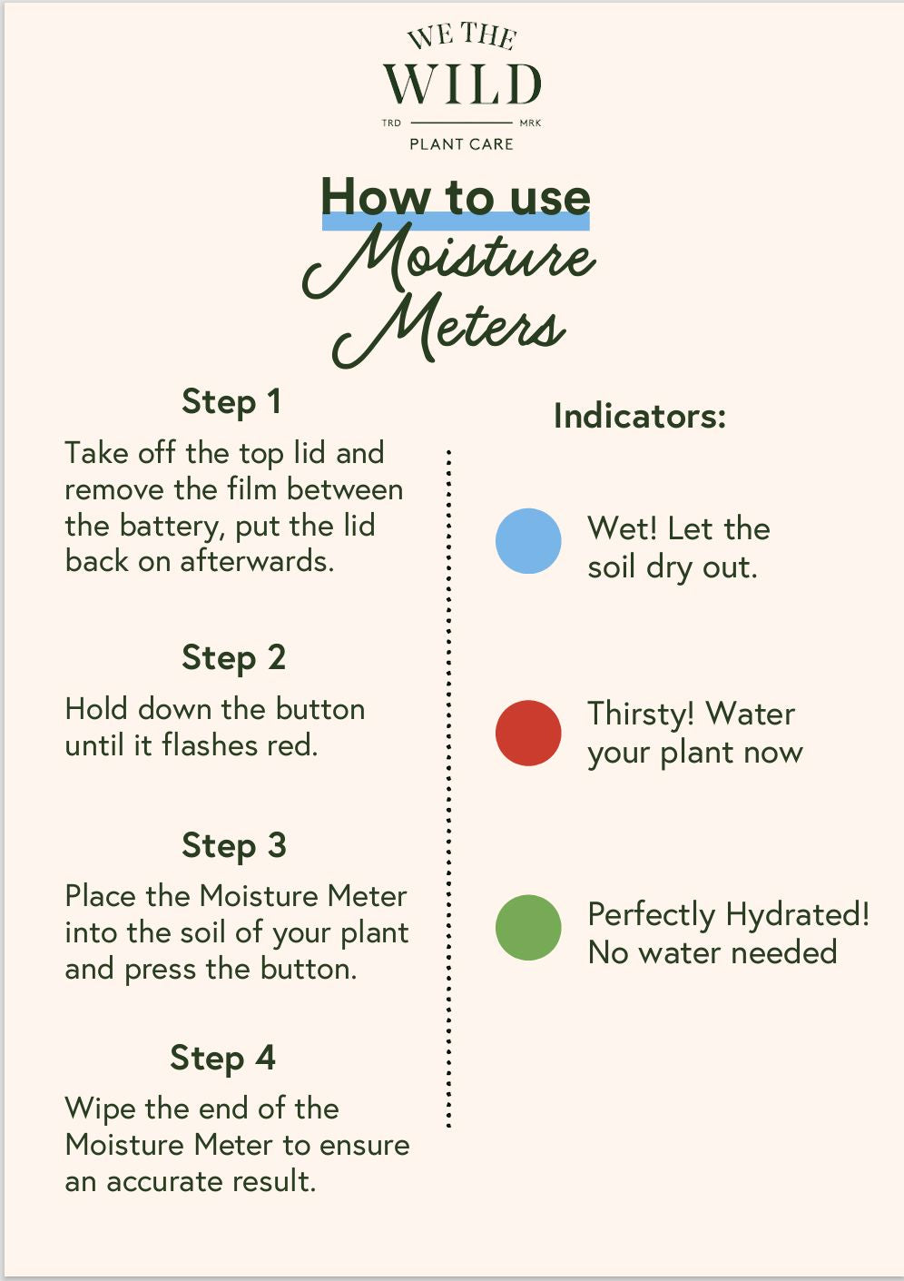 Moisture Meter Moisture Meter We the Wild Plant Care - Australia