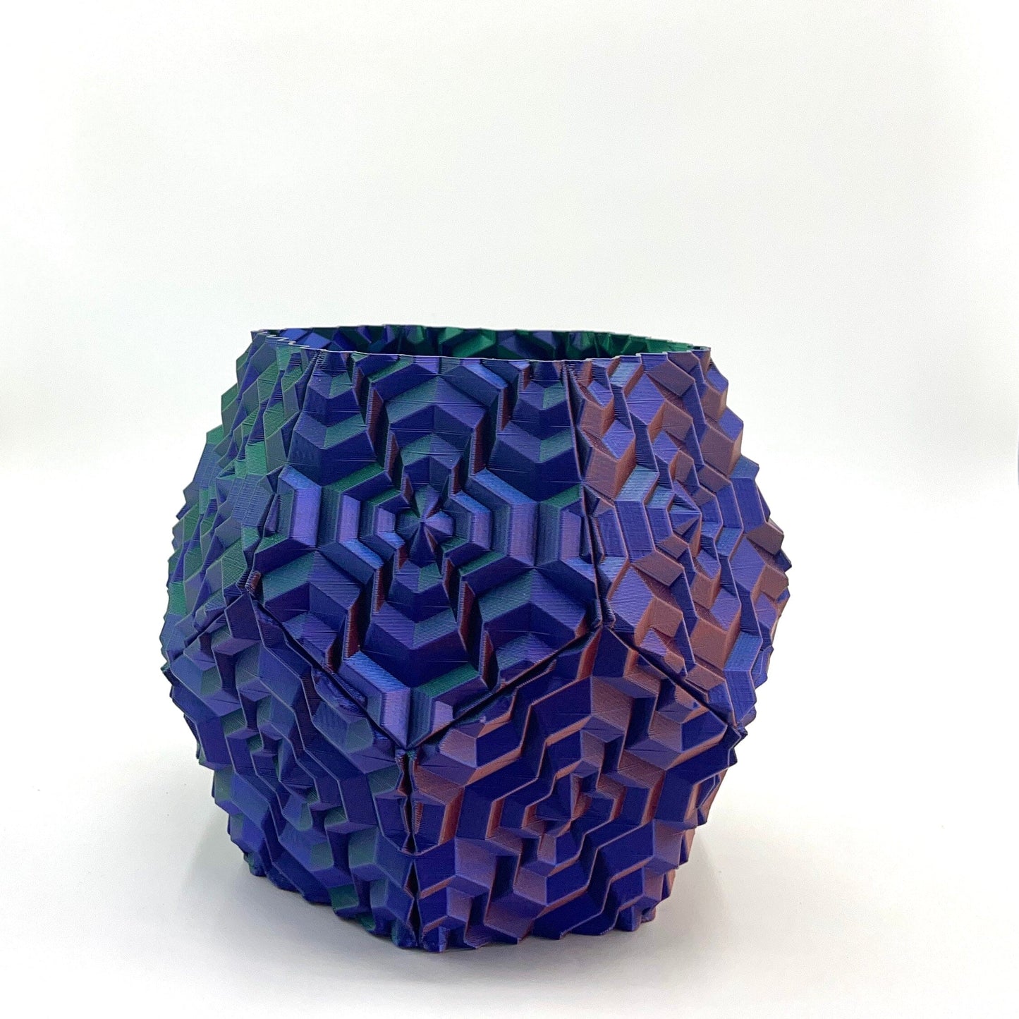 Noa Vase Tricolor - Green, Purple & Copper simple My Store