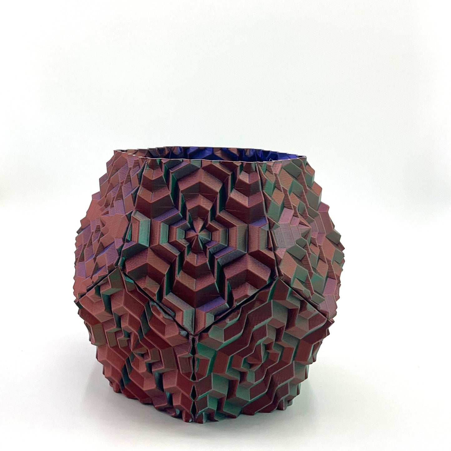 Noa Vase Tricolor - Green, Purple & Copper simple My Store