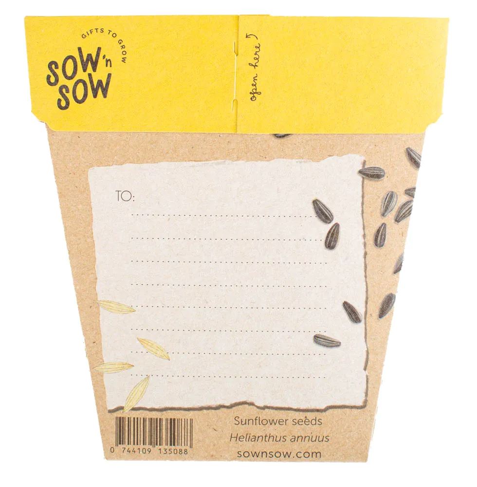 Sunflower Gift of Seeds Seeds Sow 'n Sow
