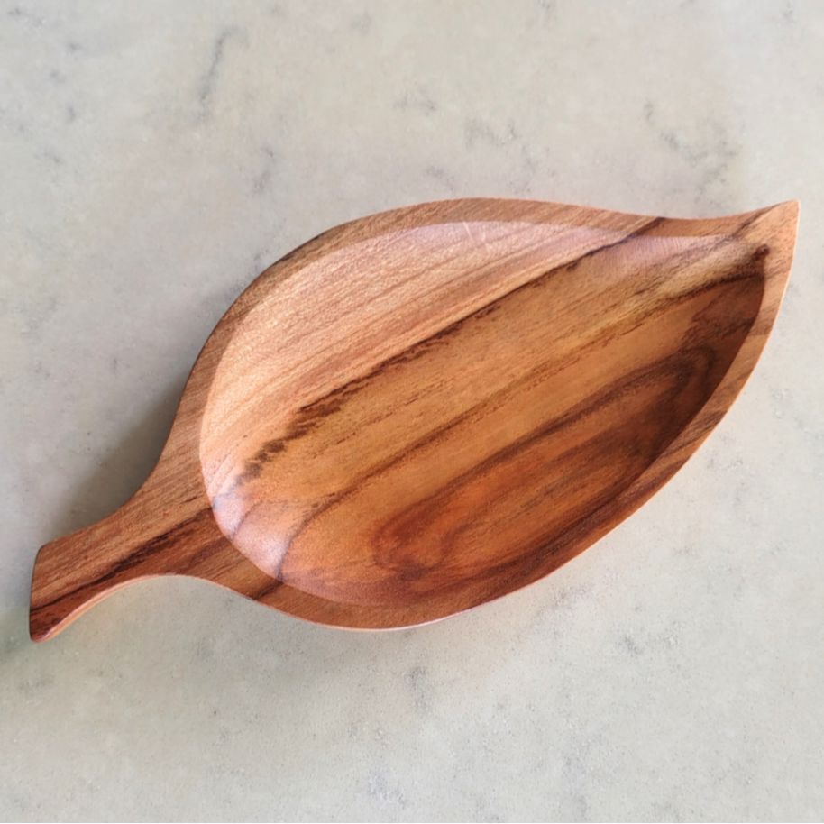 Teak Leaf Plate Serving Plate Plant Folk Store