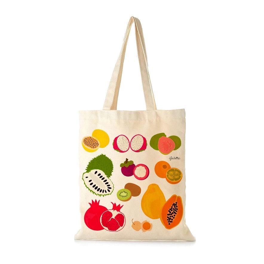 Organic Cotton Tropical Fruit Tote Tote Palette by Diana