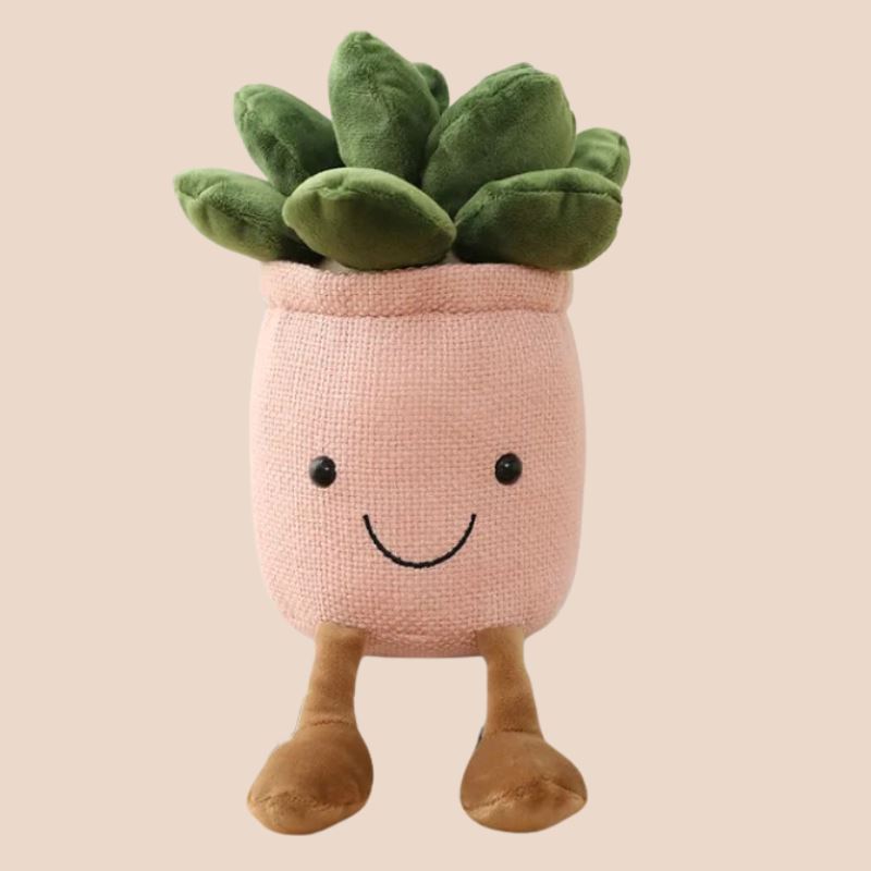 Plush Plant Toy - Soft Pink Plush Toy Plant Folk Store