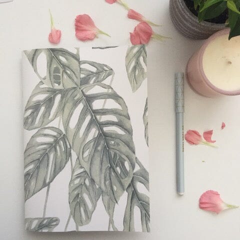 Adansonii Leaf Notebook Notebook Hayley Morgan - Art Botanic 