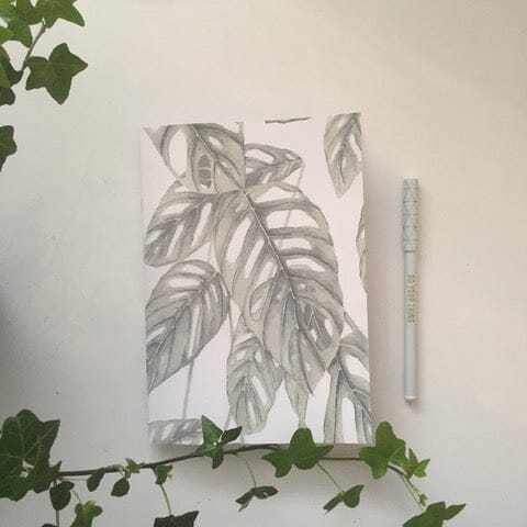 Adansonii Leaf Notebook Notebook Hayley Morgan - Art Botanic 