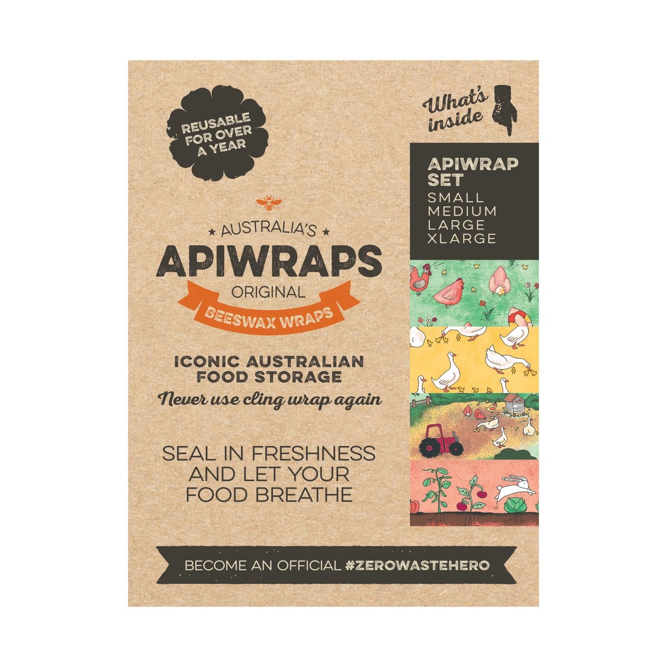 Apiwraps The Apiwrap Set - Magical Creatures Beeswax Wrap Apiwraps 
