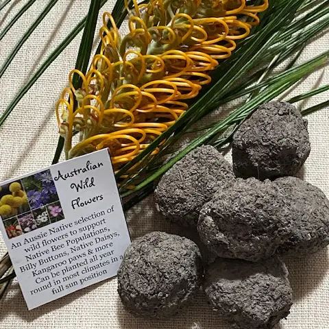 Australian Native Wildflowers Seed Bombs - 6 pcs Seed Bombs Aussie Seed Bombs 