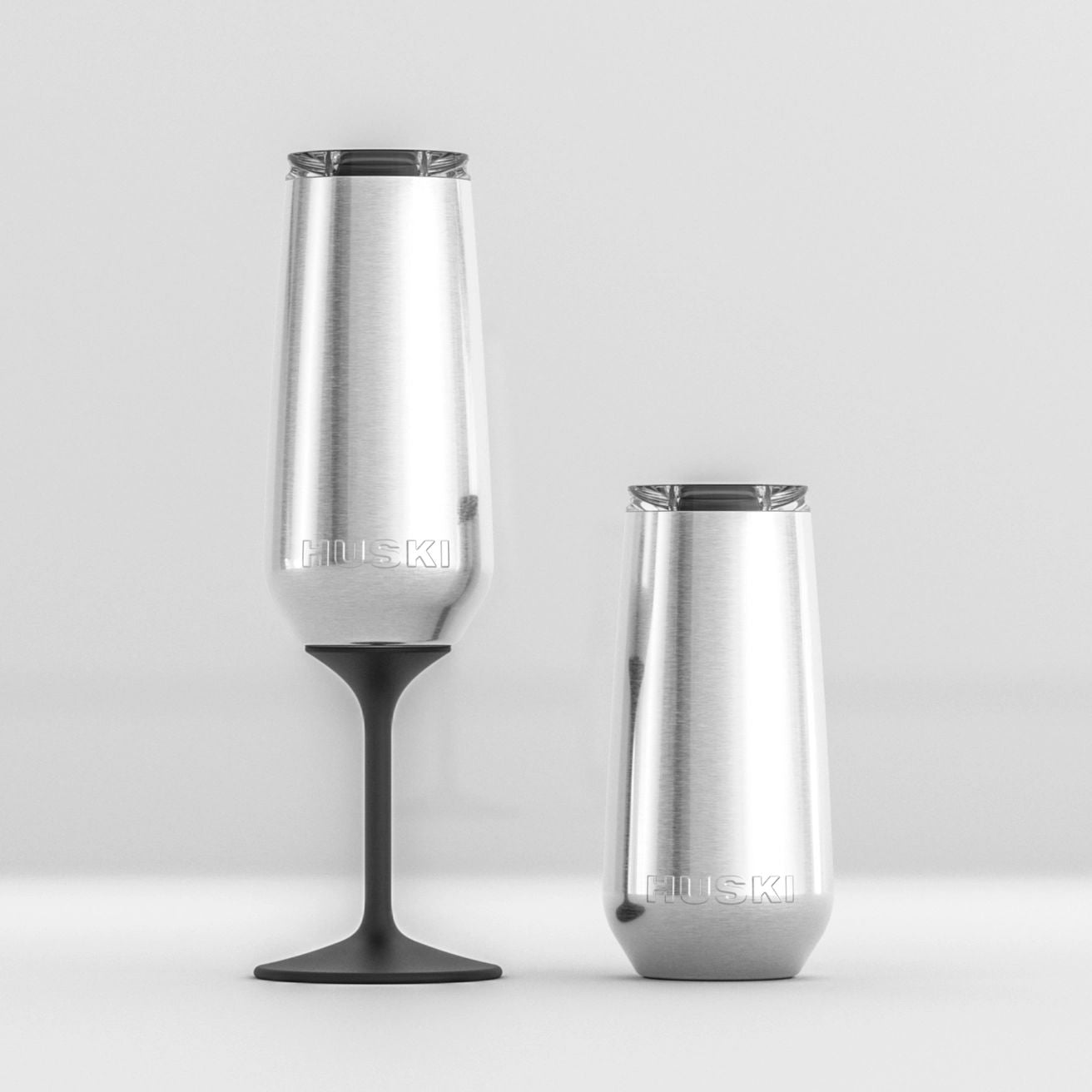 Huski Champagne Flute - Brushed Stainless Champagne Flute Huski 