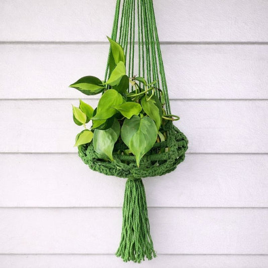 Macrame Plant Hanger - Moss Macrame Hanging Planter Plant Folk 