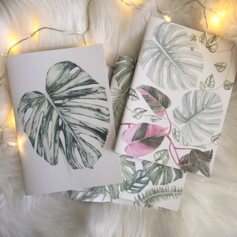 Monstera Leaf Notebook Notebook Hayley Morgan - Art Botanic 