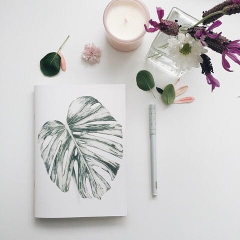 Monstera Leaf Notebook Notebook Hayley Morgan - Art Botanic 