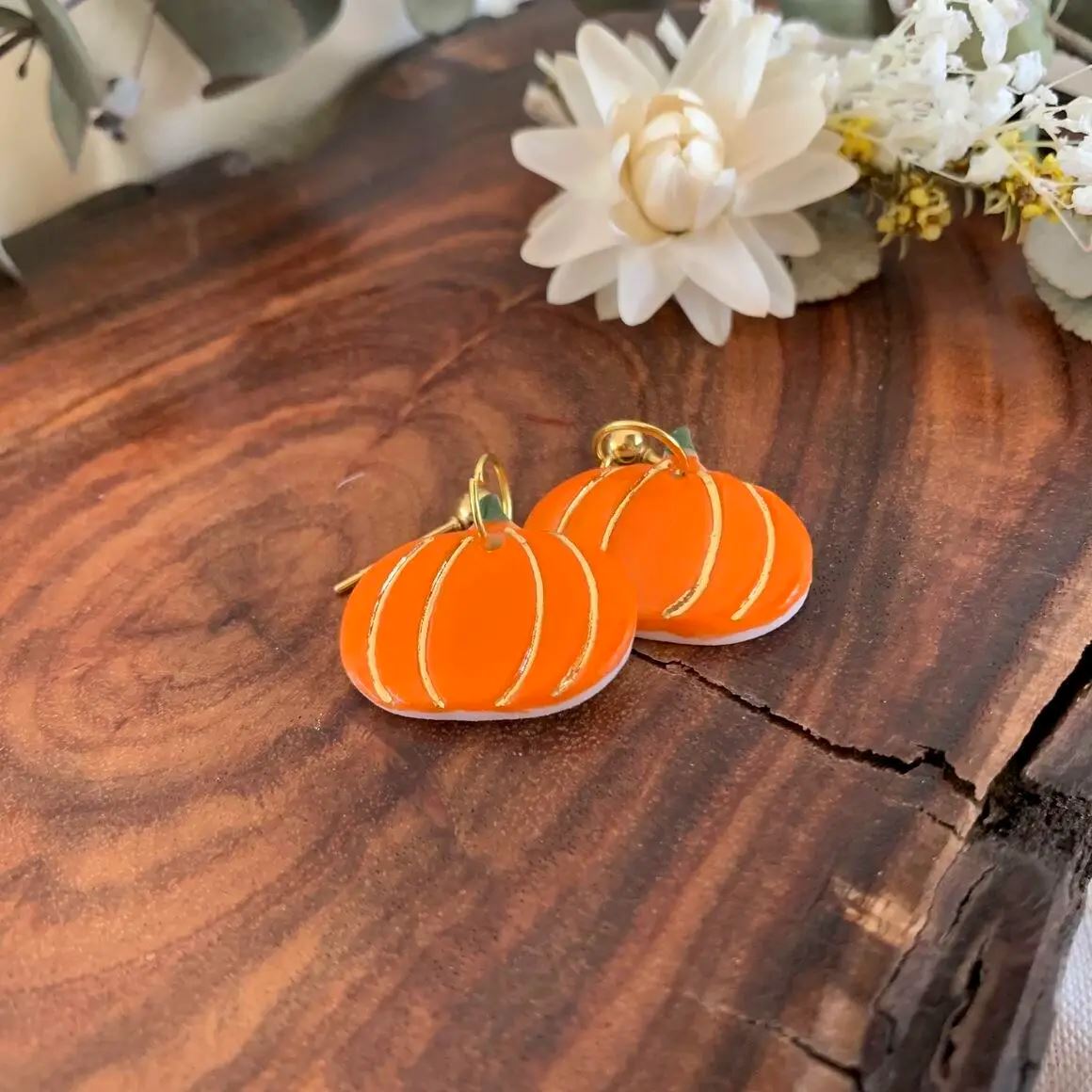 Pumpkin Earrings Earrings Wolf & Clay 