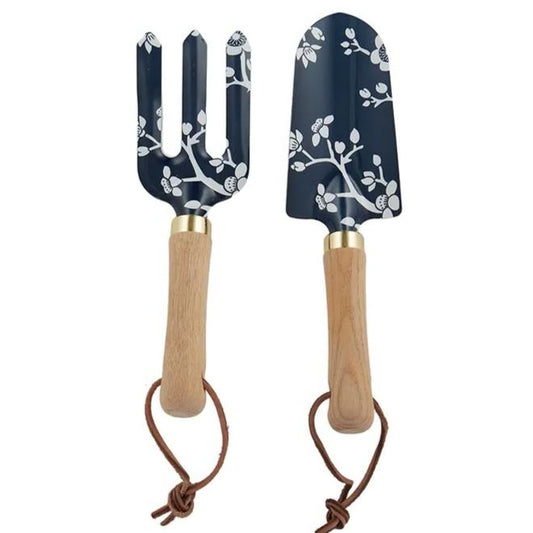 Set of 2 Garden Tools - Blue Floral Gardening Tools Coast to Coast 