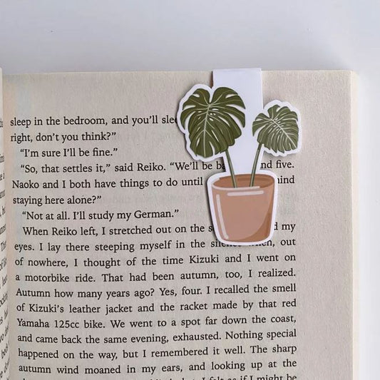 Magnetic Bookmark - Monstera 2 Leaves Bookmark Pressed by A. 