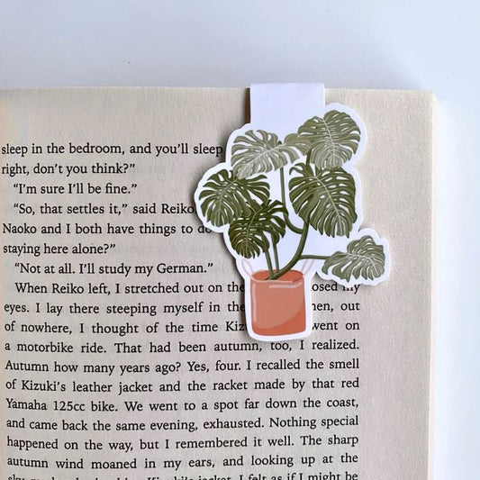 Magnetic Bookmark - Monstera 6 Leaves Bookmark Pressed by A. 